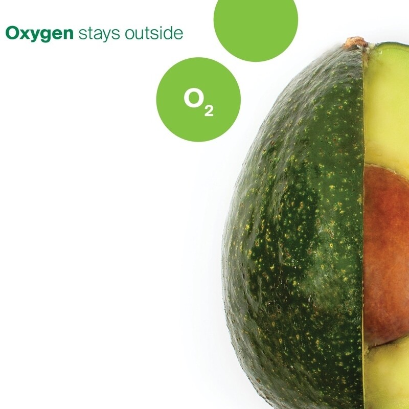 Oxygen stays outside of avacado